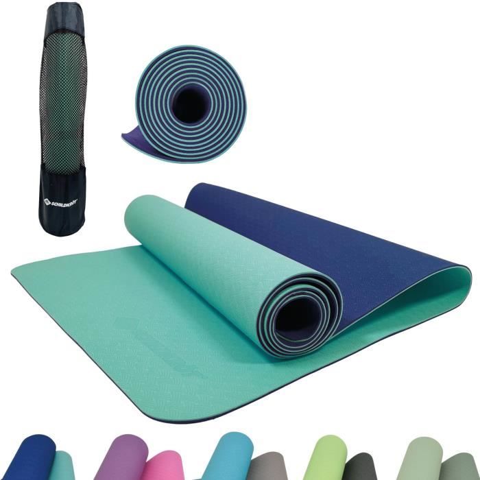 SCHILDKRÖT Yoga Mat - 180 x 61 cm - 4 mm - Bag Included - Green/ Blue
