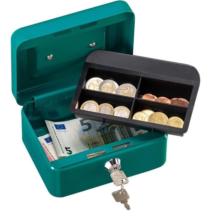 BURG WACHTER Cash Box Money 5015 Green - Key Lock, Green Steel
