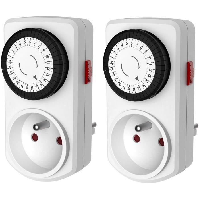 GAO Compact Mechanical Timer - 3680 W - 16A - 96 Switching Cycles/Day - White