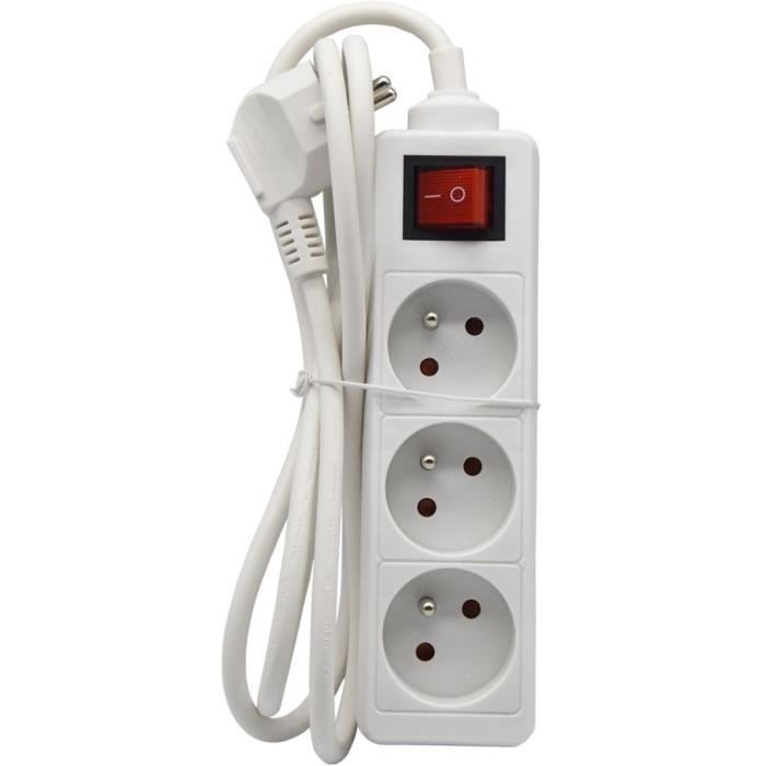GAO Household Power Strip - 3 Sockets 2P+E - With Switch - NF Compliant