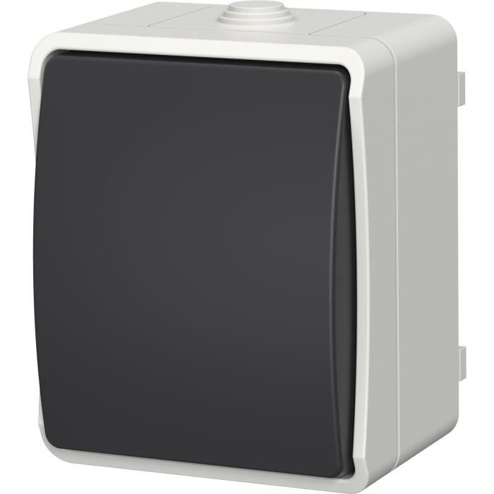 Aquatop Two-Way Switch - IP54 - Grey - Indoor - High-Strength Plastic