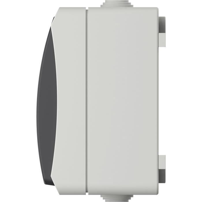 Aquatop Two-Way Switch - IP54 - Grey - Indoor - High-Strength Plastic