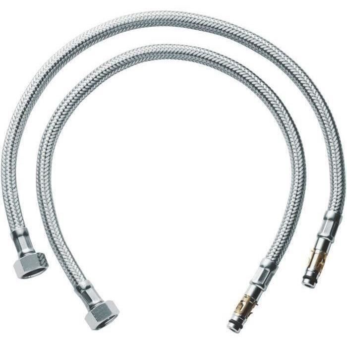 GROHE Flexible Corrugated Supply Hose 45484000 - Metal - Pair of Taps