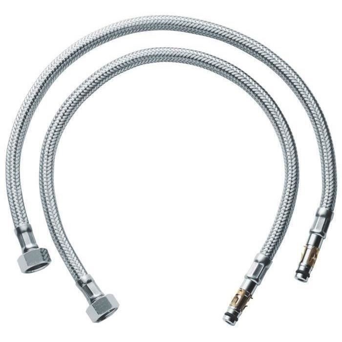 GROHE Flexible Corrugated Supply Hose 45484000 - Metal - Pair of Taps