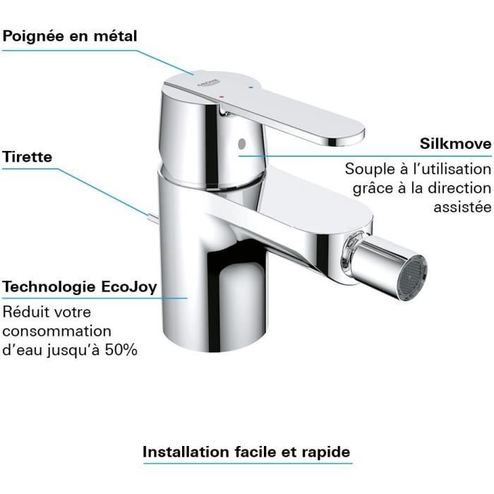 GROHE Single-Lever Bidet Mixer Tap - Chrome Finish - 32885000