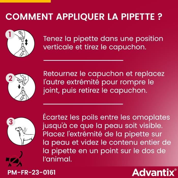 ADVANTIX Dog Parasite Control Solution 4-10 kg - 4 Pipettes