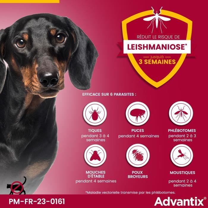 ADVANTIX Dog Parasite Control Solution 4-10 kg - 4 Pipettes