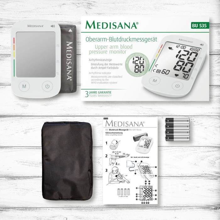 MEDISANA Talking Blood Pressure Monitor BU 535 Large Screen XXL Digits