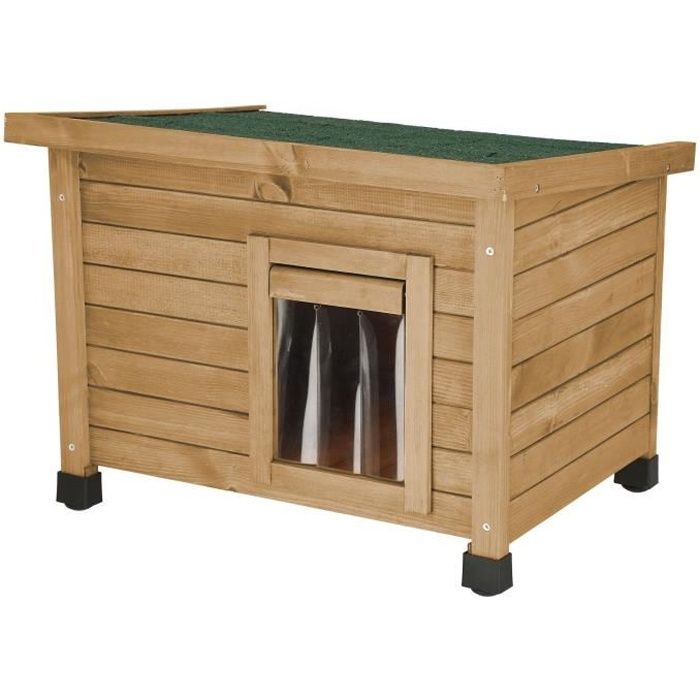 KERBL Rustica Cat House - Wood - 57x42x45cm - For Medium Cats