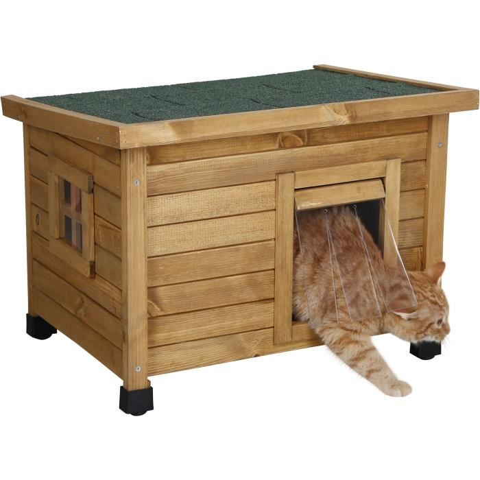KERBL Rustica Cat House - Wood - 57x42x45cm - For Medium Cats