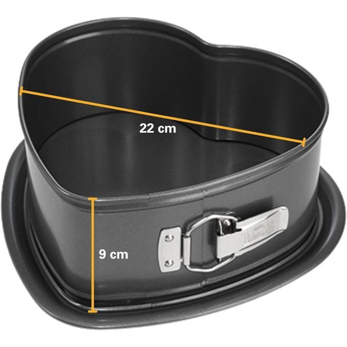 BIRKMANN Heart-Shaped Mold - Removable Bottom - Carbon Steel - Non-stick - 26.5 x 25 x 9 cm