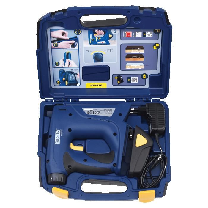 Rapid BTX530 Agrafeuse-cloueuse électrique sans fil a batterie Lithium-Ion