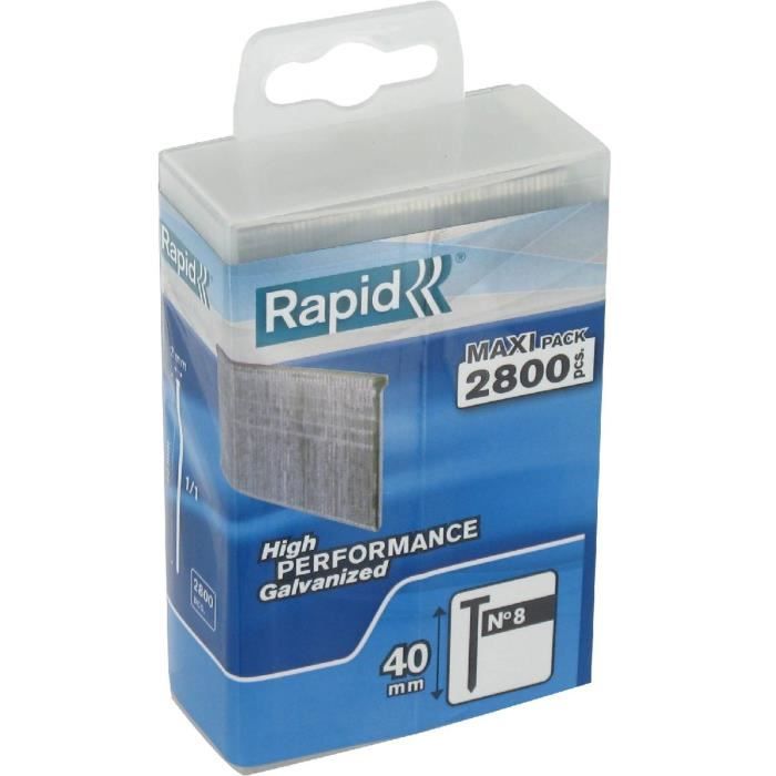 RAPID Agraf Point No. 8,40 mm, Pack of 200