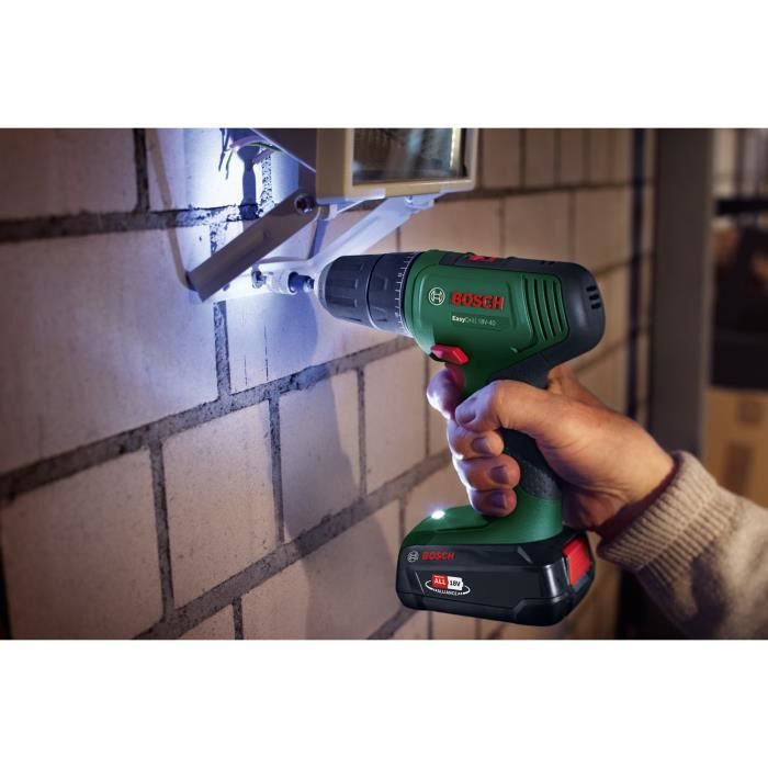 Bosch EasyDrill 18V-40 Cordless Drill Driver - 13 mm Chuck - 2 Speeds - Battery Not Included