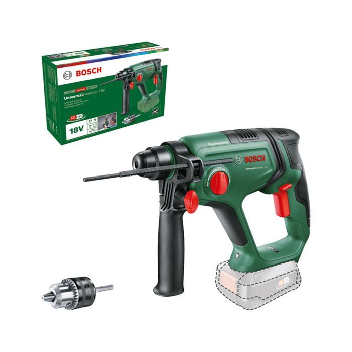 UniversalHammer 18V Rotary Hammer (bare unit) + SRE Adapter drill bit