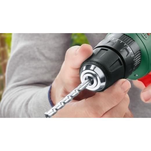 Bosch EasyDrill 18V 40 Cordless Drill Driver + 2 x 18V 1.5Ah Batteries + Systembox with 241 Accessories + Charger AL1810CV - 06039D8007