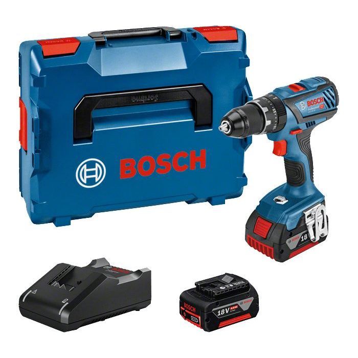 Perceuse visseuse a percussion Bosch Professional GSB 18V-28(28/63/- Nm),2 batteries 4,0Ah, chargeur GAL 18V40, L-BOXX - 06019H400C