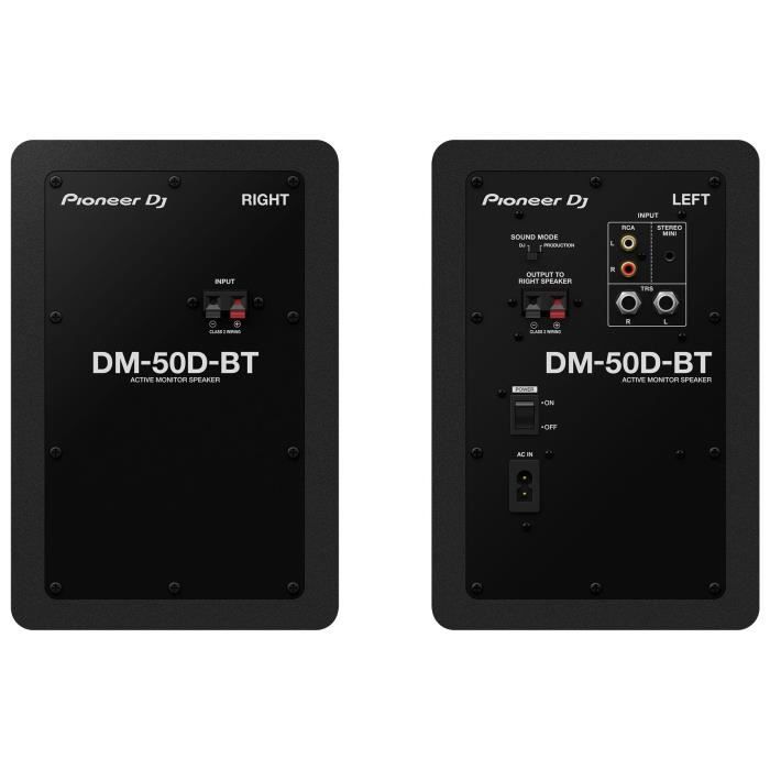 PIONEER DJ Studio Monitors - DM-50D-BT - Bluetooth - 2x25W - Black