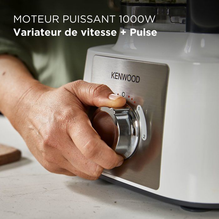 KENWOOD MultiPro Express FDP65.450WH Food Processor - 1000W - 3 L - 2 Speeds - 1.5 L Blender - White
