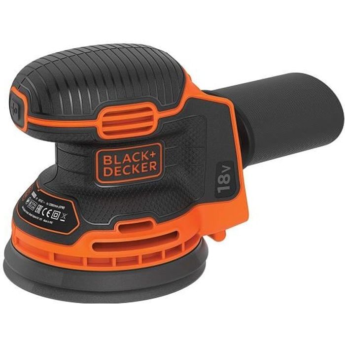 BLACK+DECKER BDCROS18N 18V Cordless Random Orbital Sander - 125 mm - Includes 3 Sanding Discs