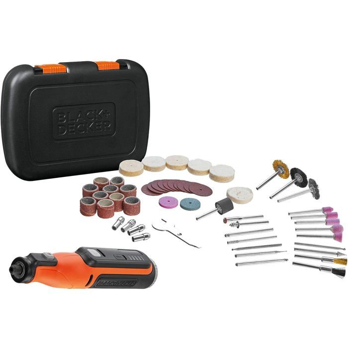 BLACK & DECKER BCRT8IK-XJ 7.2V Cordless Rotary Multi-Tool - 53 Accessories