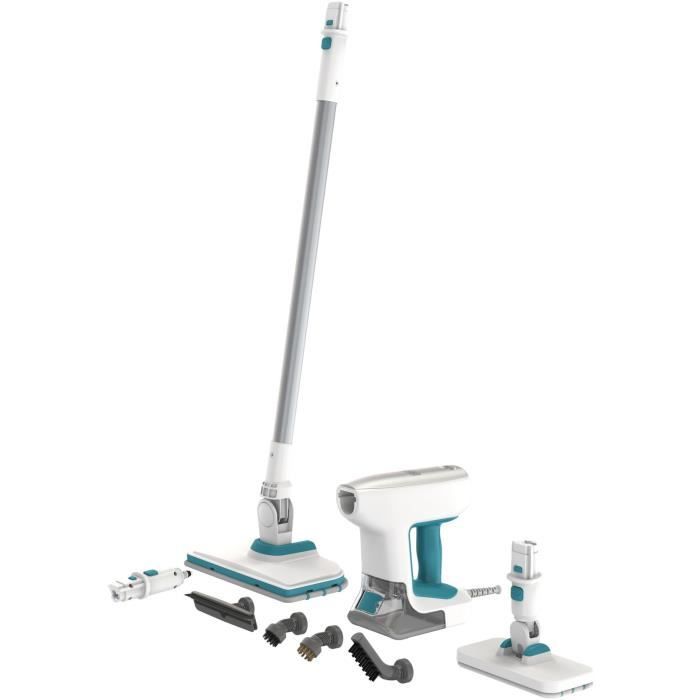 BLACK & DECKER Multifunction Steam Mop - 1500 W - 8 Accessories - BHSM15FX08-QS - White/Grey/Blue