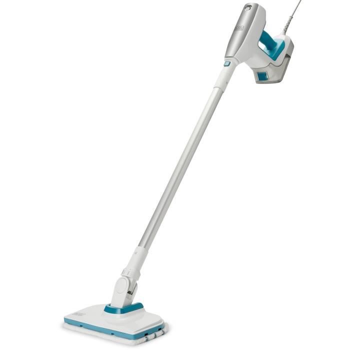 BLACK & DECKER Multifunction Steam Mop - 1500 W - 8 Accessories - BHSM15FX08-QS - White/Grey/Blue