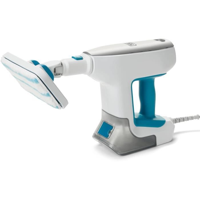 BLACK & DECKER Multifunction Steam Mop - 1500 W - 8 Accessories - BHSM15FX08-QS - White/Grey/Blue