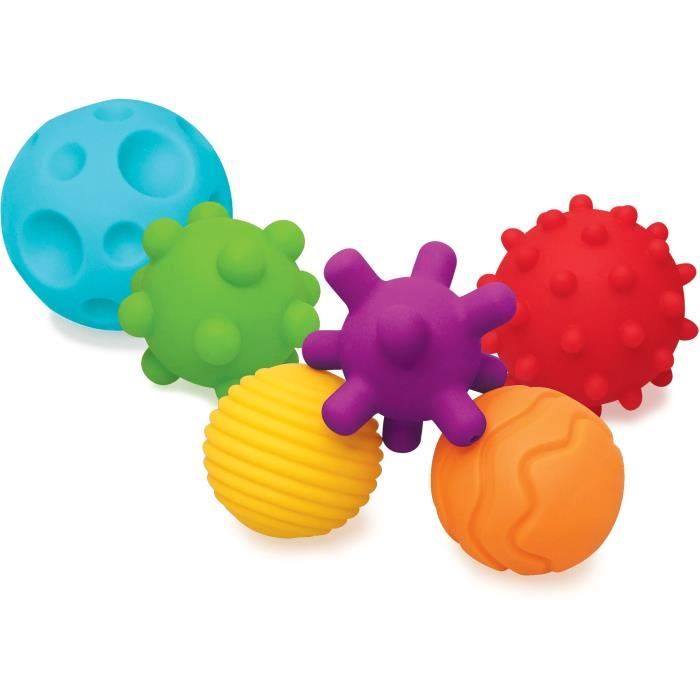 INFANTINO Sensory Balls - Baby Toy - Soft Plastic - Blue Color