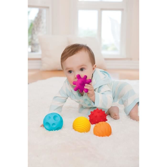INFANTINO Sensory Balls - Baby Toy - Soft Plastic - Blue Color