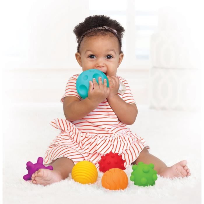 INFANTINO Sensory Balls - Baby Toy - Soft Plastic - Blue Color