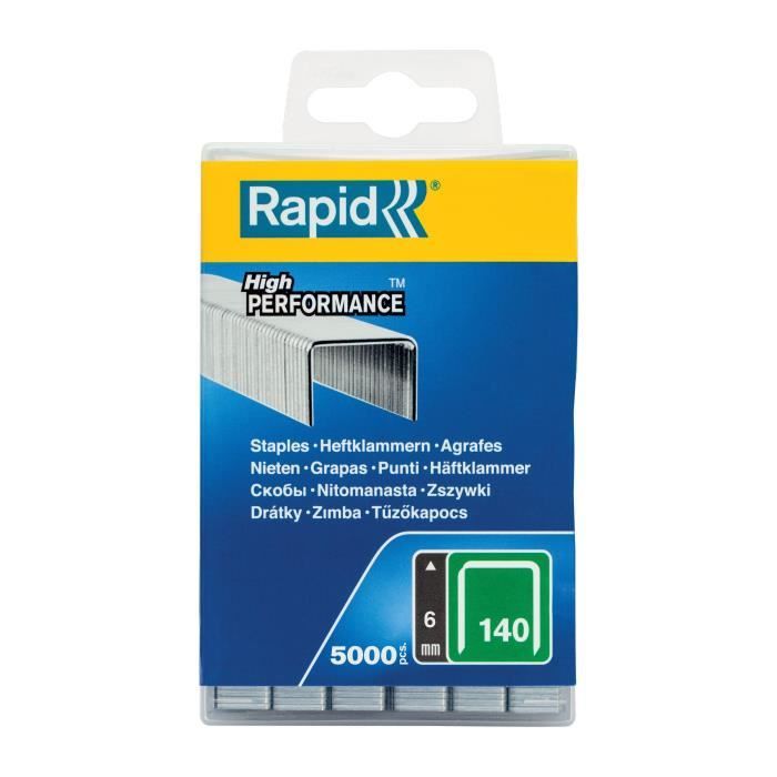 RAPID Flat Wire Staples No. 140 - 6 mm - 5000 Pack