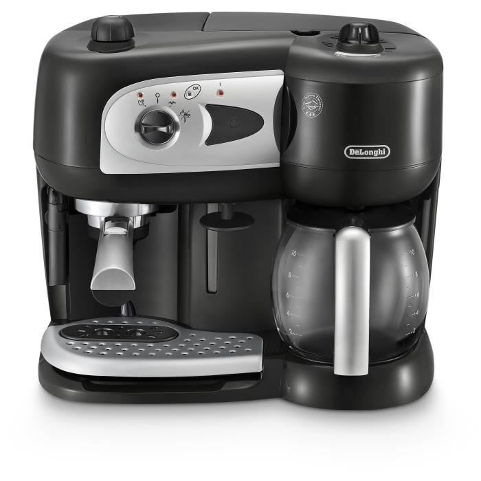 DELONGHI BCO261B.1 Combination Pump Espresso Machine - 15 bars - Pods and Ground Coffee - Black and White