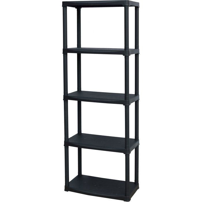 TOOD ETA 635 Storage Shelf - Plastic - Black - 60 x 30 x 176 cm - 5 Shelves