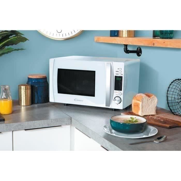 CANDY Timeless CMXW20DW 700W 20 L Digital White Microwave Oven - Defrost Function - 5 Power Levels - 10 Auto Menus