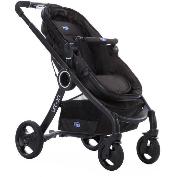 CHICCO Urban Plus Stroller - Black - Reversible seat - Compact fold