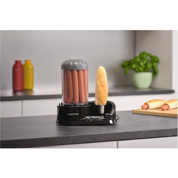SMARTON HM 020 Hot Dog Maker - 350W - Steams 6 Hot Dogs - Non-Stick Surface