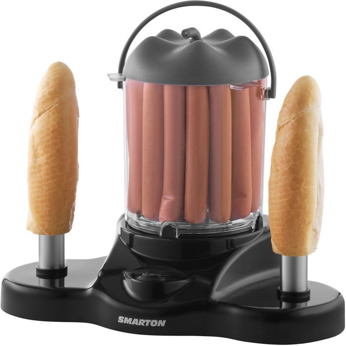 SMARTON HM 050 Hot Dog Maker - 380W - Steams 16 Sausages - Warming Buns