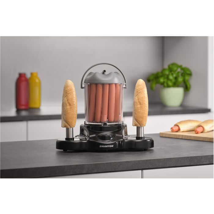 SMARTON HM 050 Hot Dog Maker - 380W - Steams 16 Sausages - Warming Buns