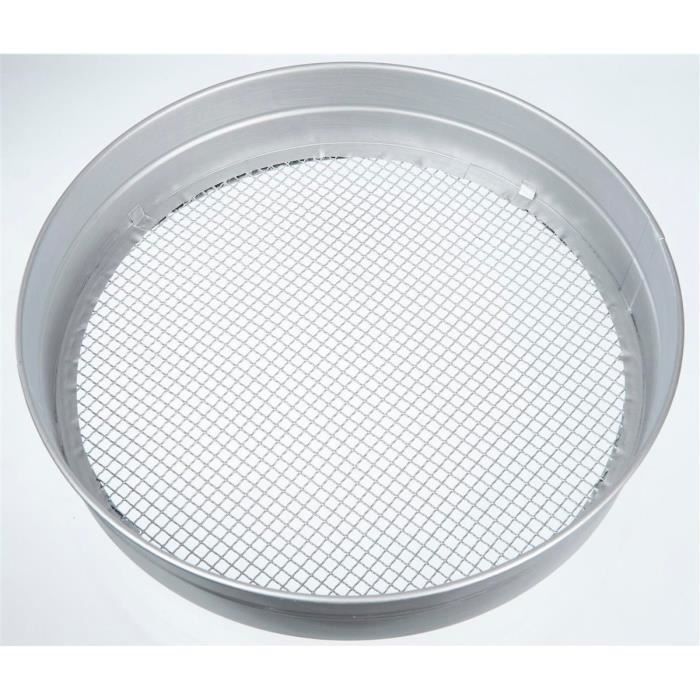 Natural 6 mm Mesh Sieve - Galvanized Steel - H7.4 x Ø37 cm