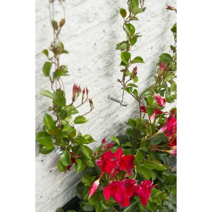 NATURE Metal Trellis - Training Kit for Climbing Plants - Galvanized Wire Ø1.8 mm x 10 m