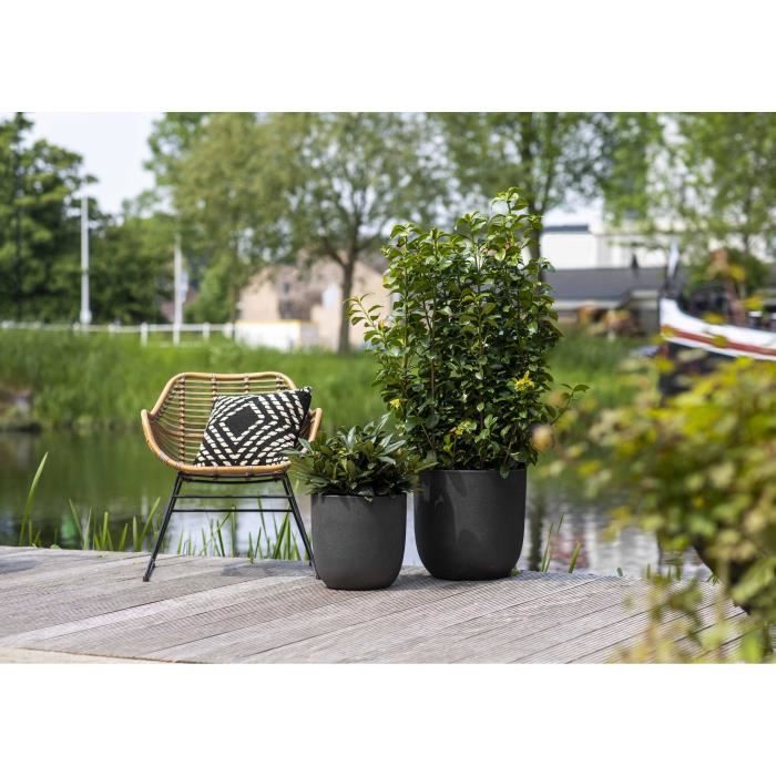 CAPI EUROPE URBAN SMOOTH Planter - 43x41 cm - Black