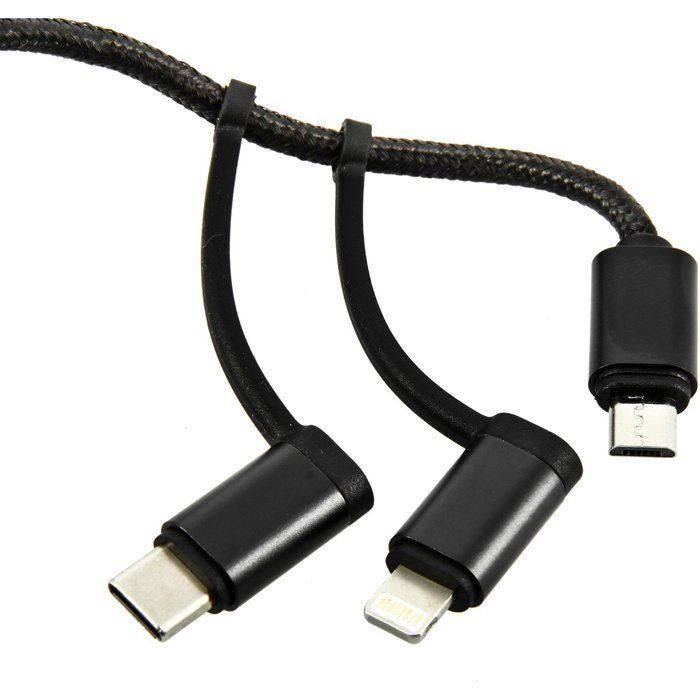 5-Head Auto-Tightening Cable - Dual USB-C to USB-C - Fast Charging - For Electronic Devices 5-Stecker-Kabel