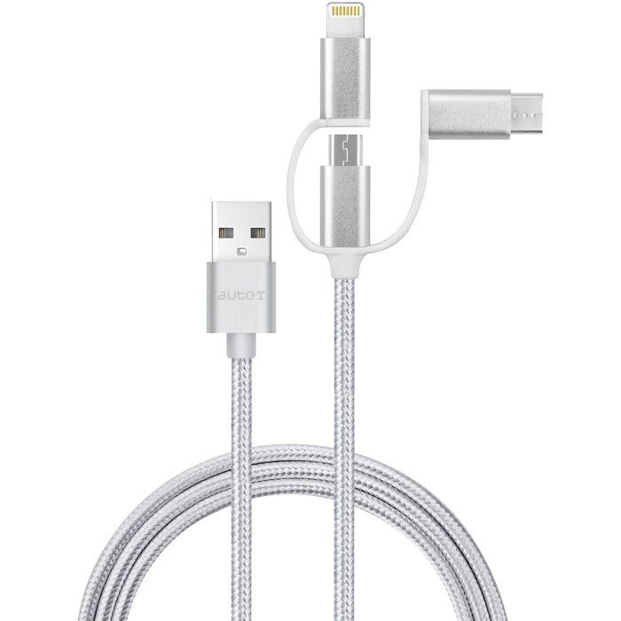 AUTO T 3-in-1 Cable - Micro-USB - Apple - USB-C