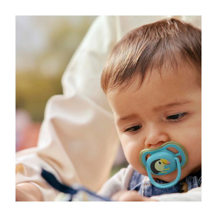PHILIPS AVENT Ultra Air Pacifiers - Pack of 4 - 6-18 months - Green/Orange SCF087/27