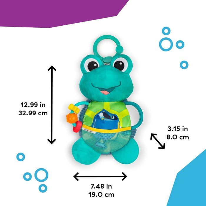 BABY EINSTEIN NEPTUNE Peluche doudou bébé tortue, multisensoriel, cadeau bébé 0M+