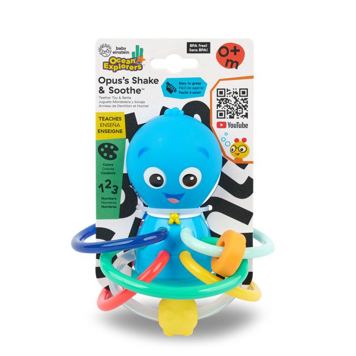 BABY EINSTEIN OPUS Anneaux de dentition Shake & Soothe jouet et hochet 0M+