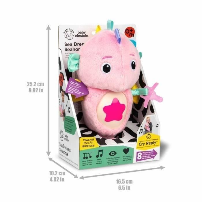 BABY EINSTEIN Baby Night Light Pink Seahorse - Responds to Baby's Cries, Musical, Luminous