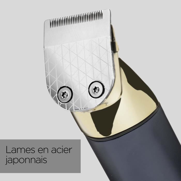 BABYLISS MT992E Super-X Metal Cordless Multi-Purpose Trimmer - 5-Hour Battery Life - 4 Heads - Gold & Navy Edition