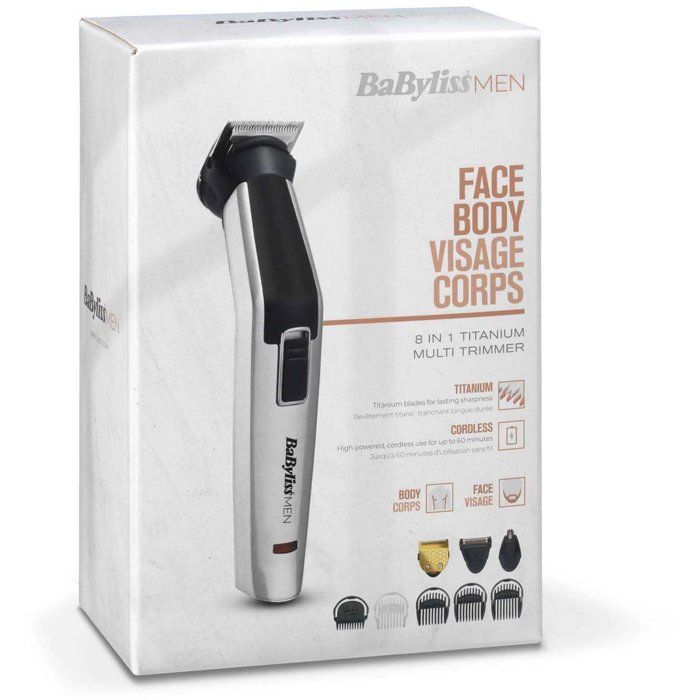 8-in-1 Titanium Multi-Purpose Trimmer - BABYLISS - MT726E - Cordless - 34 mm Blade Trimmer